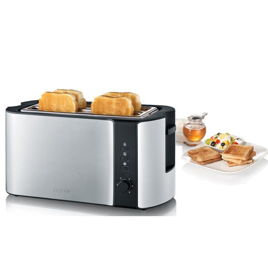 SEVERIN high-quality, high-quality  toaster 1,400 W power, brushed stainless steel/black