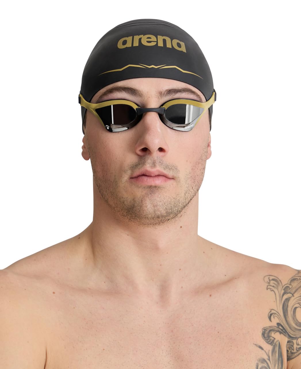 ARENA Cobra Ultra Swipe Mirror Competition Anti-Fog Swimming Goggles Unisex for Adults, Swimming Goggles for Pool and Sea with Mirrored Curved Lenses, UV Protection, 5 Interchangeable Nose Bridges - 002507-530-NS