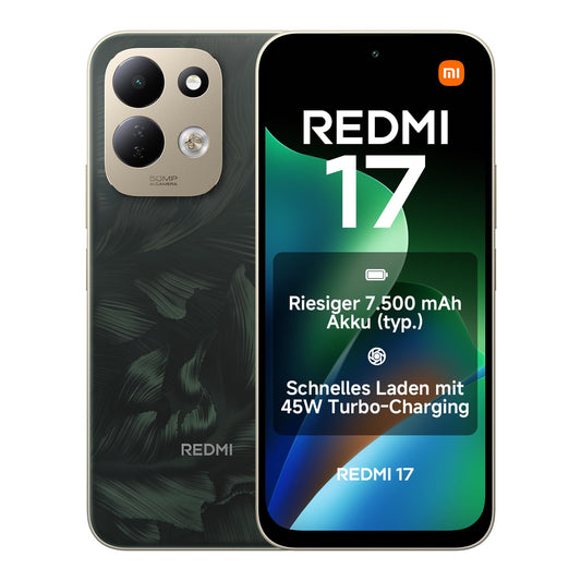 Xiaomi REDMI 17, Smartphone 4+256 GB, Green, 7500mAh Battery, 45W Charging