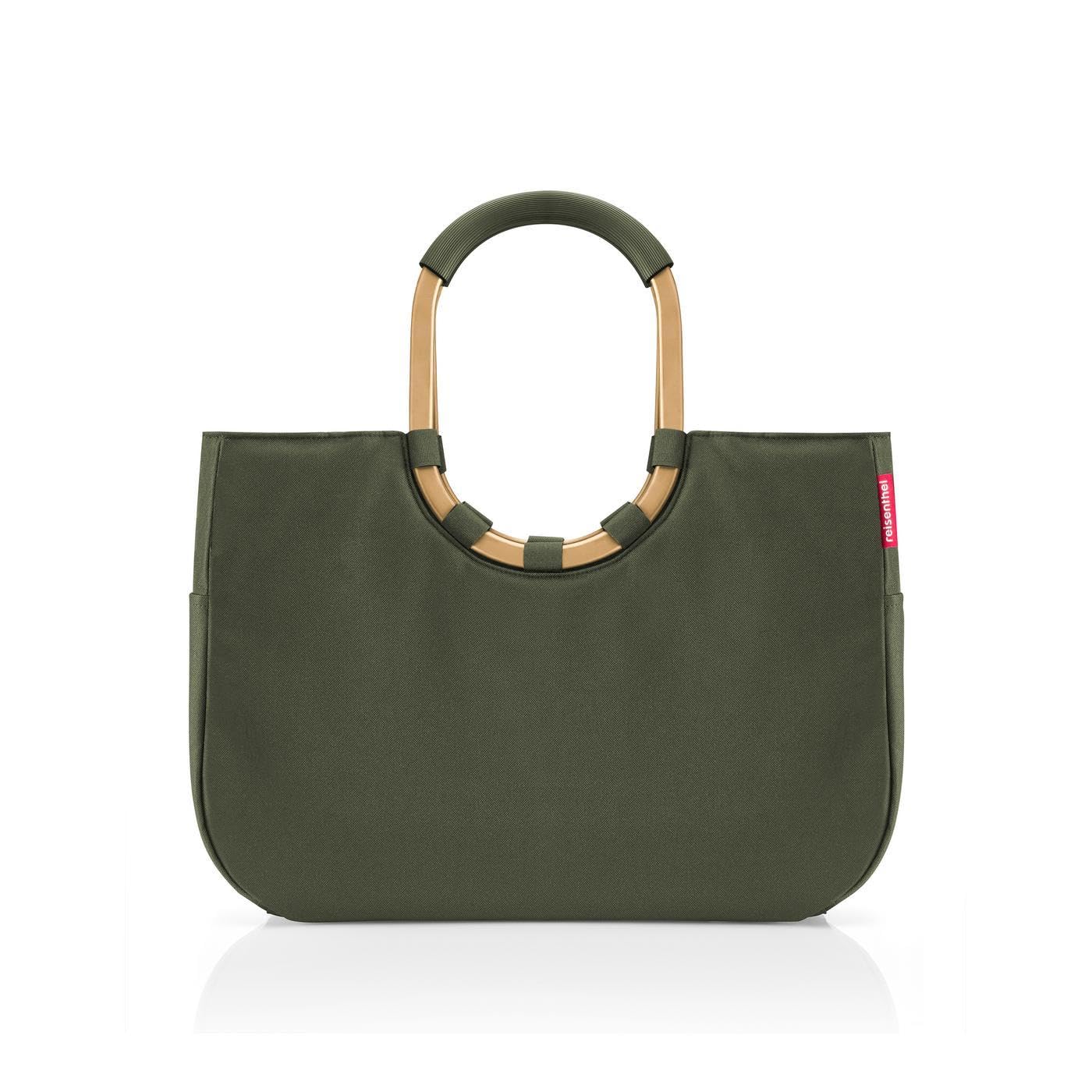 reisenthel loopshopper L forest gold – Geantă robustă cu compartimente practice, confecționată din sticle PET reciclate – design fermecător și impermeabil - OR5054