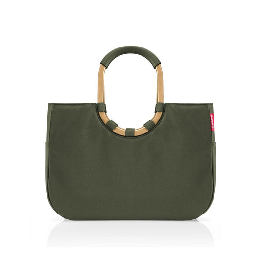 reisenthel loopshopper L forest gold – Geantă robustă cu compartimente practice, confecționată din sticle PET reciclate – design fermecător și impermeabil - OR5054