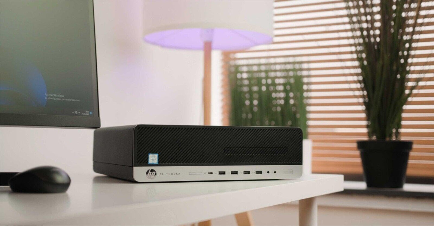 HP EliteDesk 800 G3 SFF Desktop Computer PC, Intel Core i5-7500, 8GB RAM, 256GB SSD, WiFi, Bluetooth, US QWERTY Keyboard, Windows 11 Pro (Refurbished)