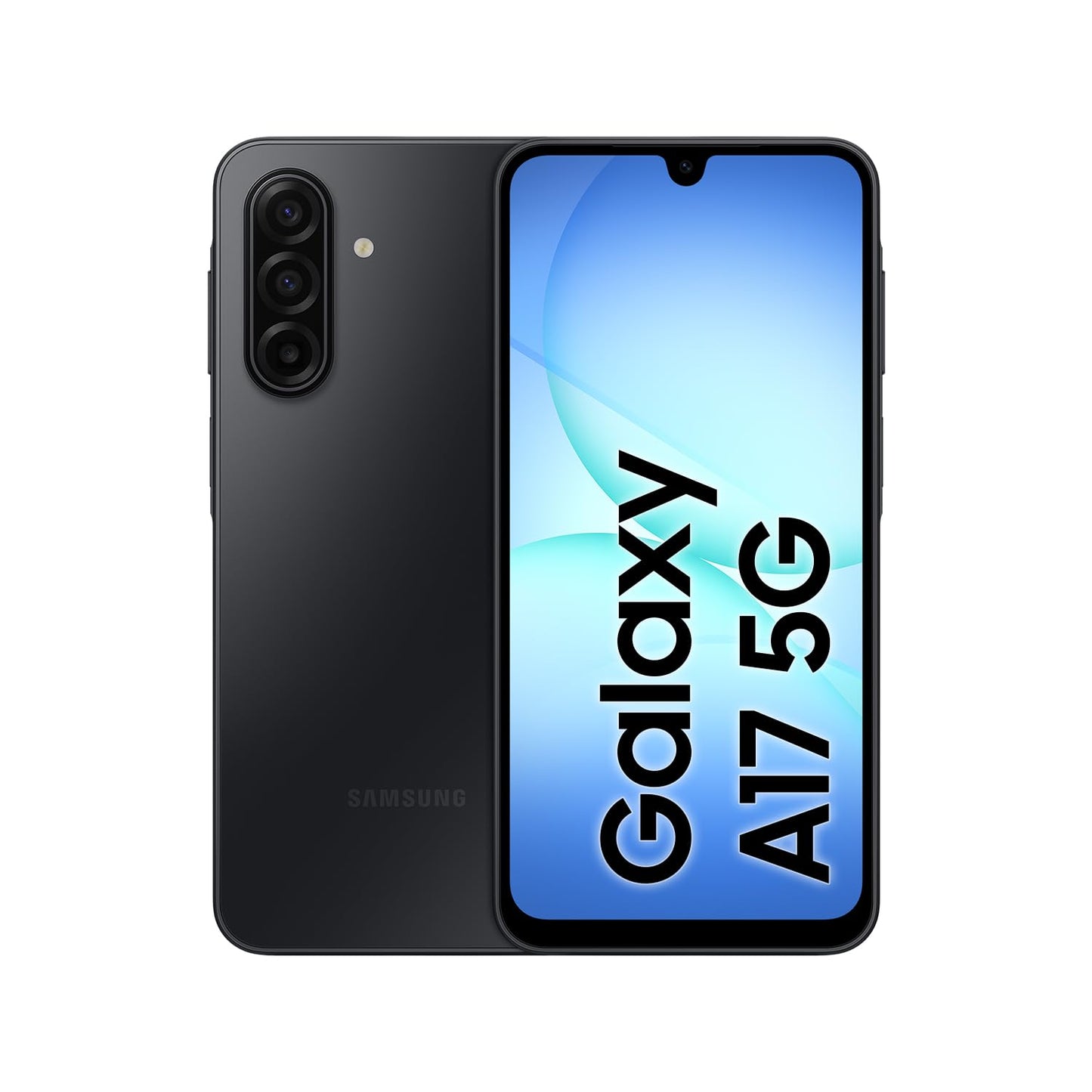Samsung Galaxy A17 5G AI smartphone, AI phone with Android, thin 7.5 mm frame, 50 MP camera, 128 GB storage, 4 GB RAM, 5,000 mAh battery, black, 2.5 year manufacturer's warranty [Exclusive on Amazon] - SM-A175F/DS