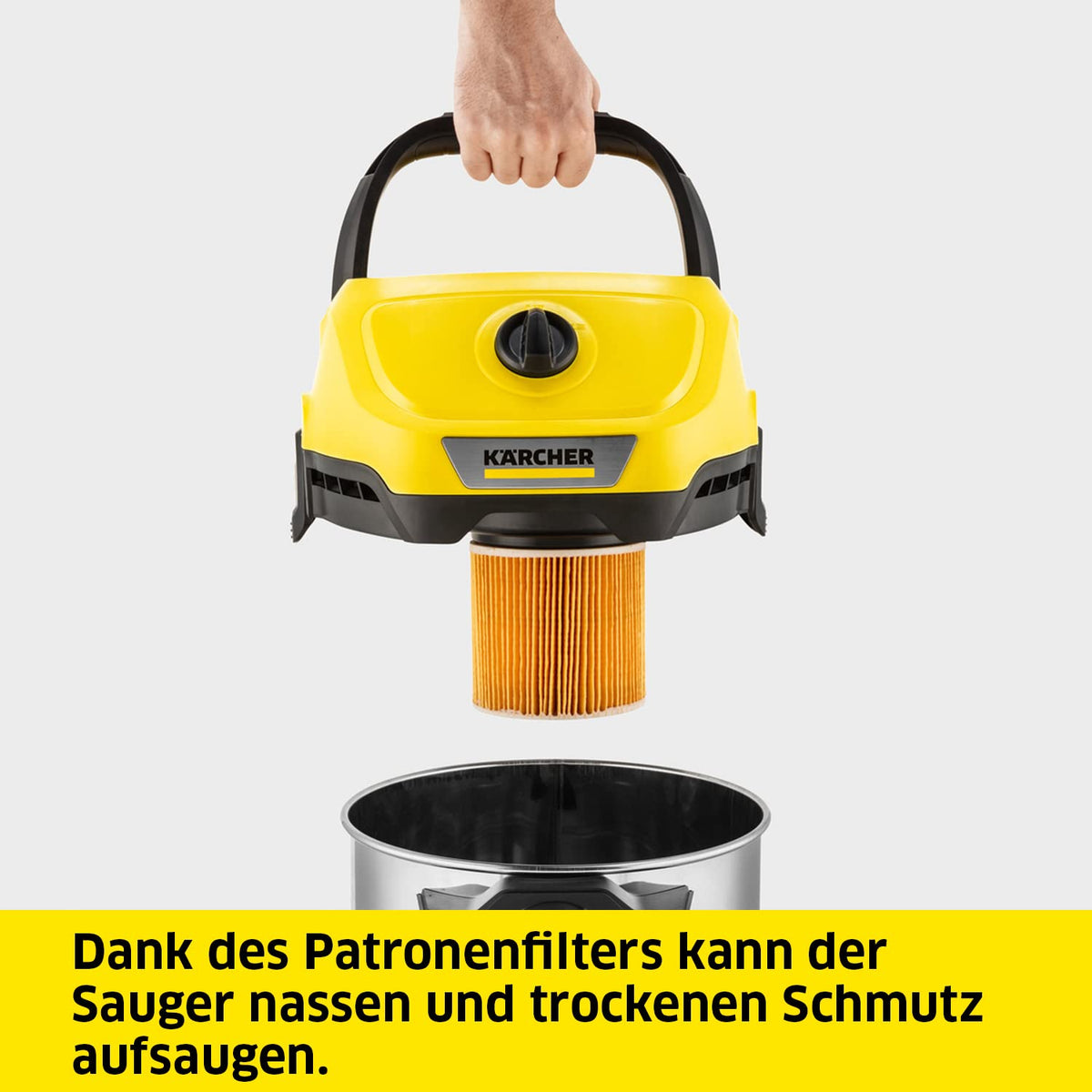 KÄRCHER Wet/Dry Vacuum WD 3 S V-17/4/20, 1,000 Watt - 1.628-135.0