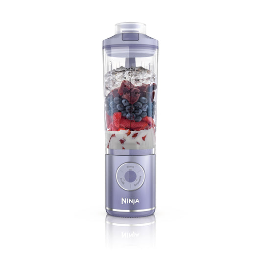 Blender portabil Ninja Blast Max pentru smoothie-uri, 570 ml, reîncărcabil, cană pentru amestecare și capac etanș, 3 funcții, smoothie-uri, shake-uri proteice, Lavender BC251EULD