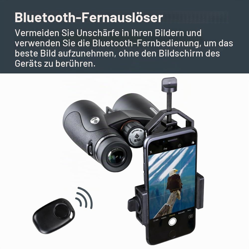 Celestron 81037 Universal Digiscoping and Astroimaging Smartphone Adapter DX Kit with Bluetooth Remote - Connects Your Smartphone Camera to an Eyepiece to Capture Images and Video, Black