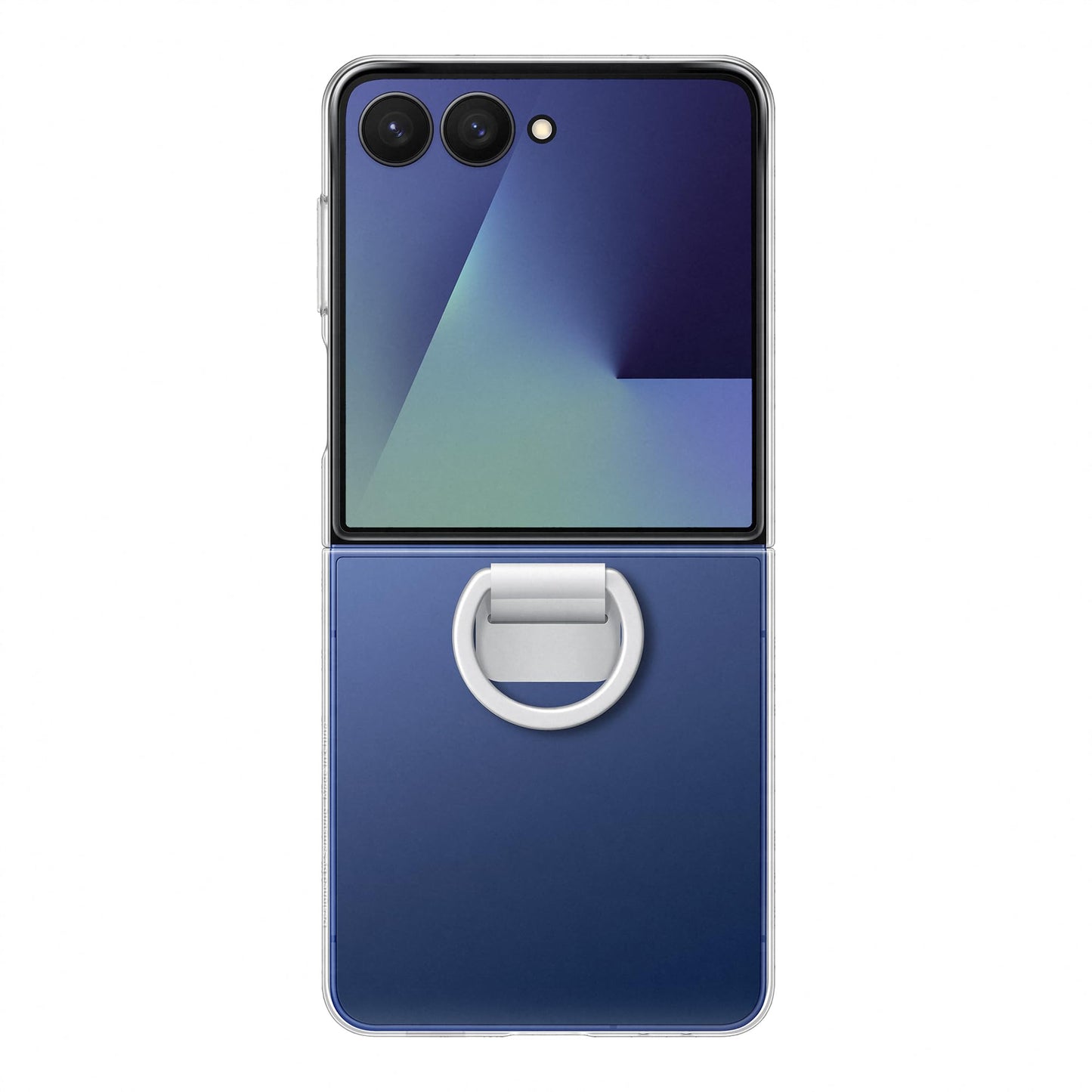 Samsung Clear Ring Case EF-QF766 for the Galaxy Z Flip7, smartphone cover, mobile phone case including ring holder, silicone, protective case, shockproof, thin and non-slip, transparent - EF-QF766CTEGWW