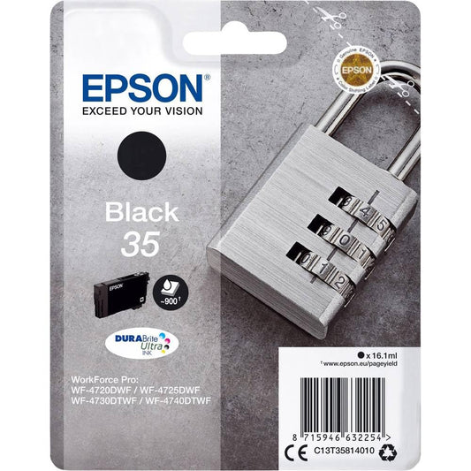 Epson Original 35 Ink Lock (WF-4720DWF, WF-4725DWF, WF-4730DTWF, WF-4740DTWF), black - C13T35814010