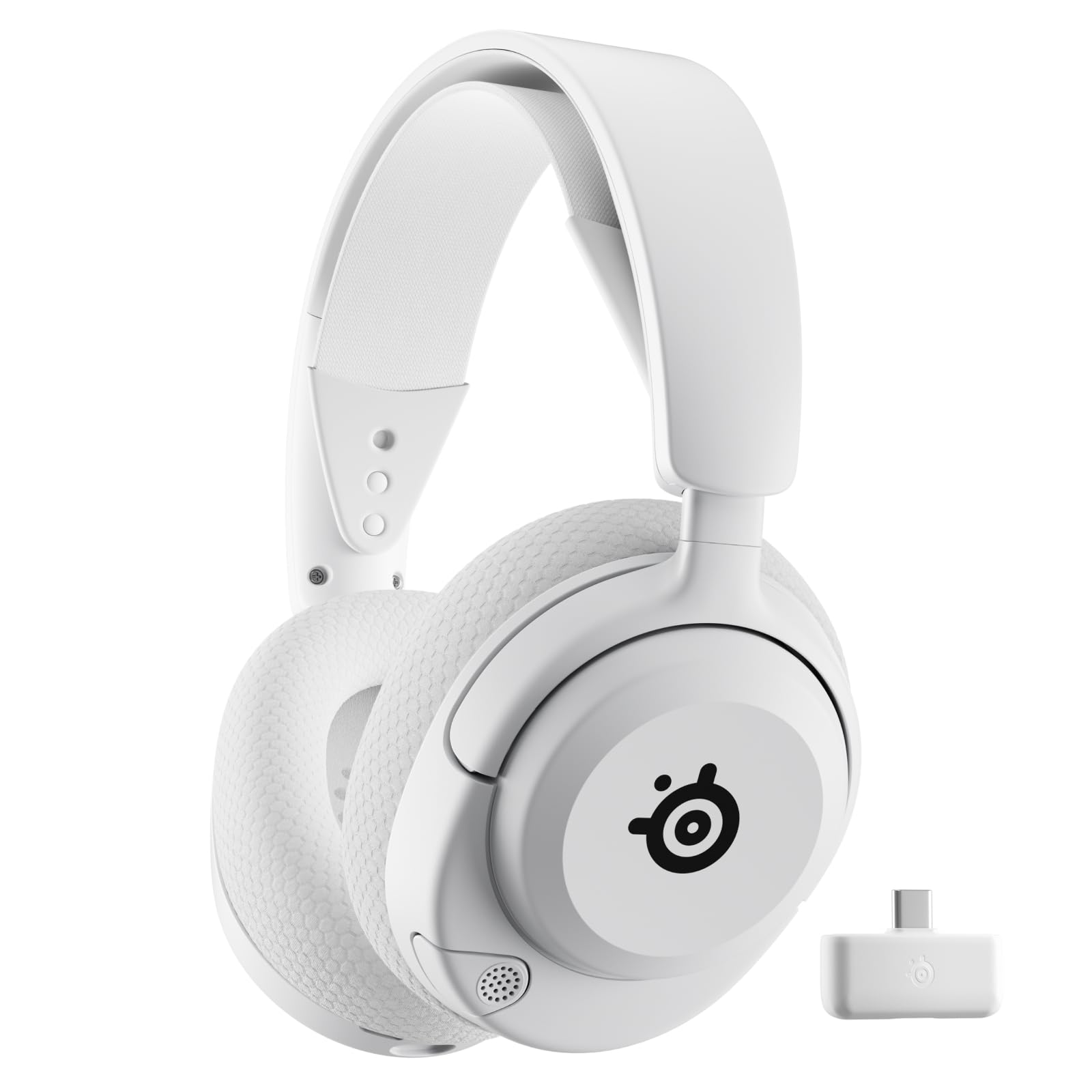 SteelSeries Arctis Nova 5P Wireless - Gaming Headset Multi-System -PS5,PC - Magnetic Neodymium Drivers -Over 100 Audio Presets -60H Battery Life -2.4 GHz or BT -ClearCast Gen2.X Microphone -White - 61674