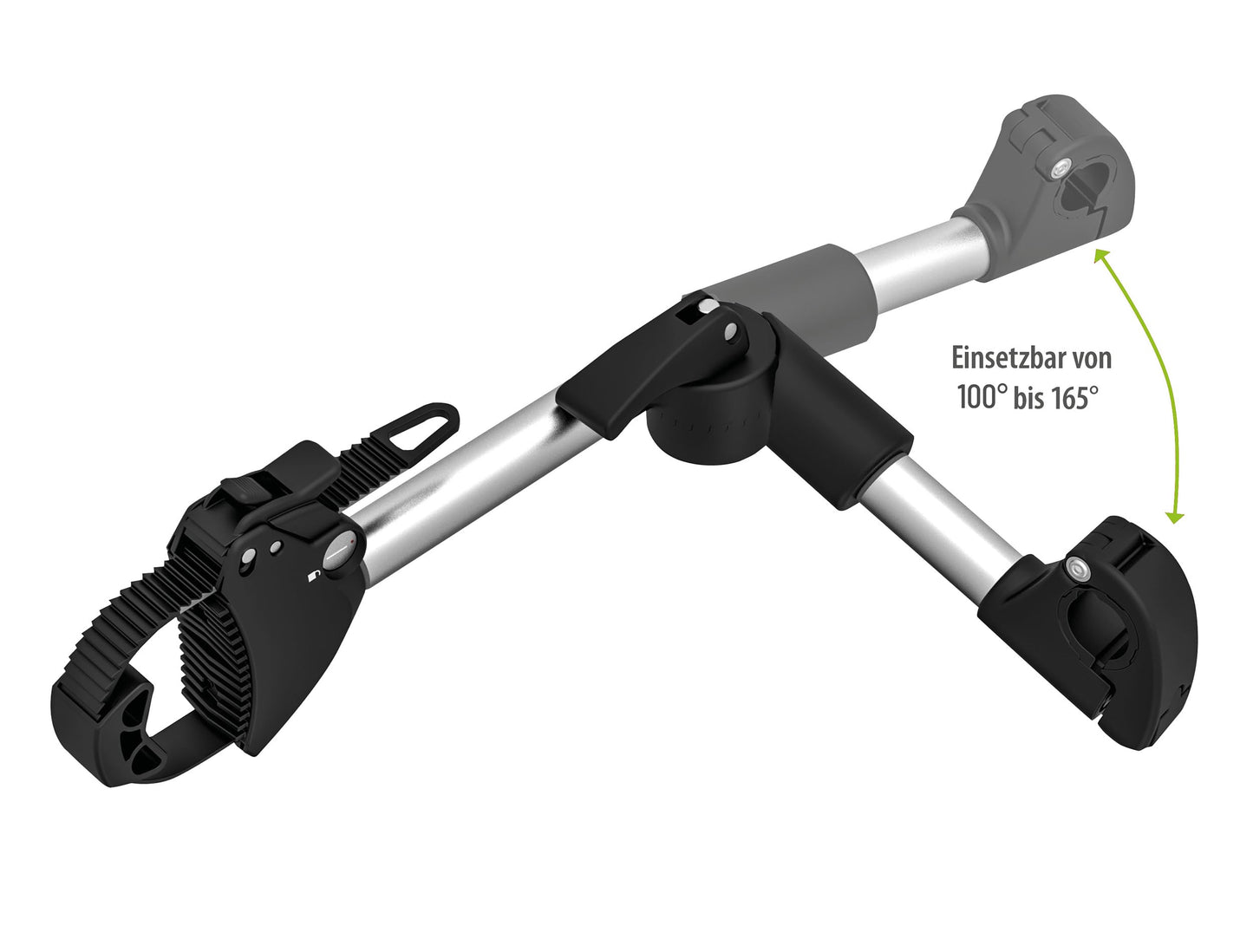 EUFAB 11248 Adjustable strap frame holder 40cm, black/silver