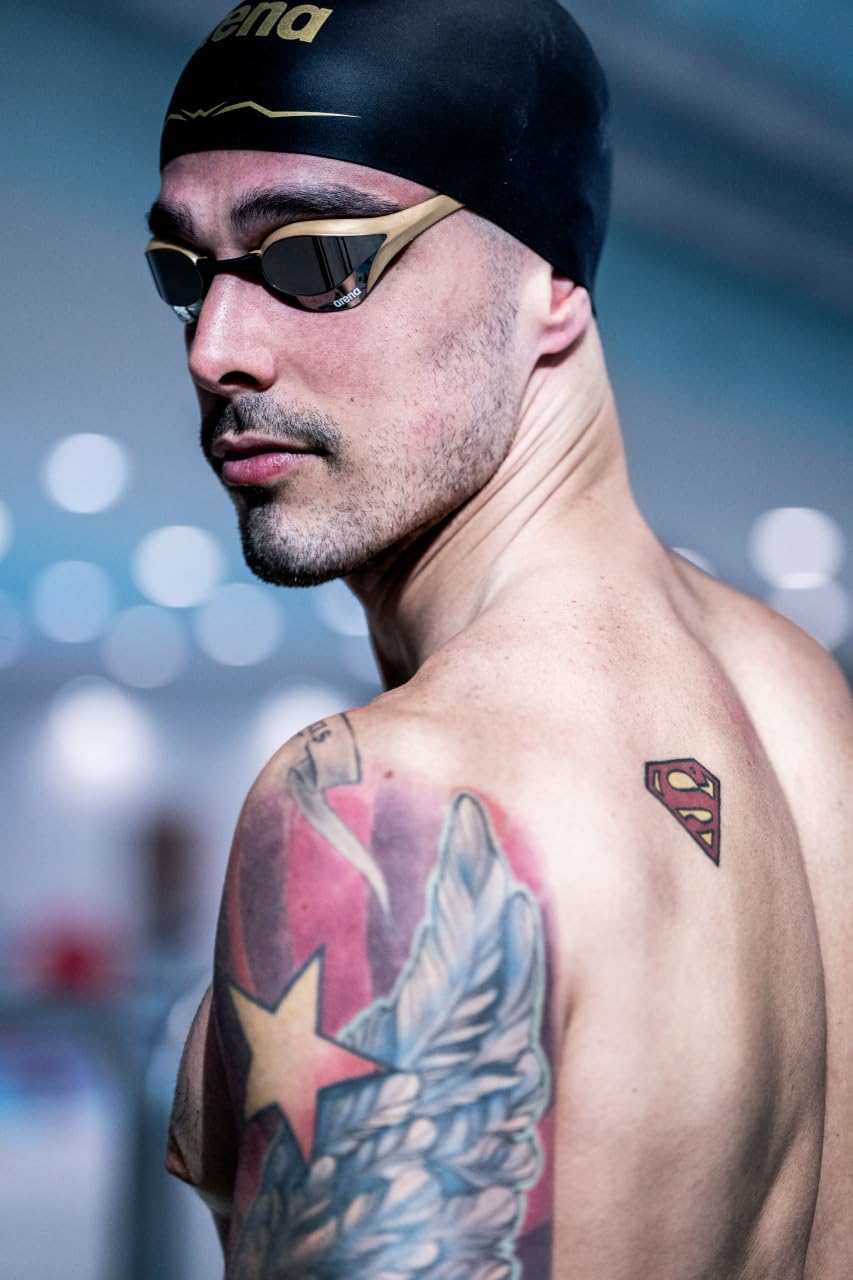 ARENA Cobra Ultra Swipe Mirror Competition Anti-Fog Swimming Goggles Unisex for Adults, Swimming Goggles for Pool and Sea with Mirrored Curved Lenses, UV Protection, 5 Interchangeable Nose Bridges - 002507-530-NS