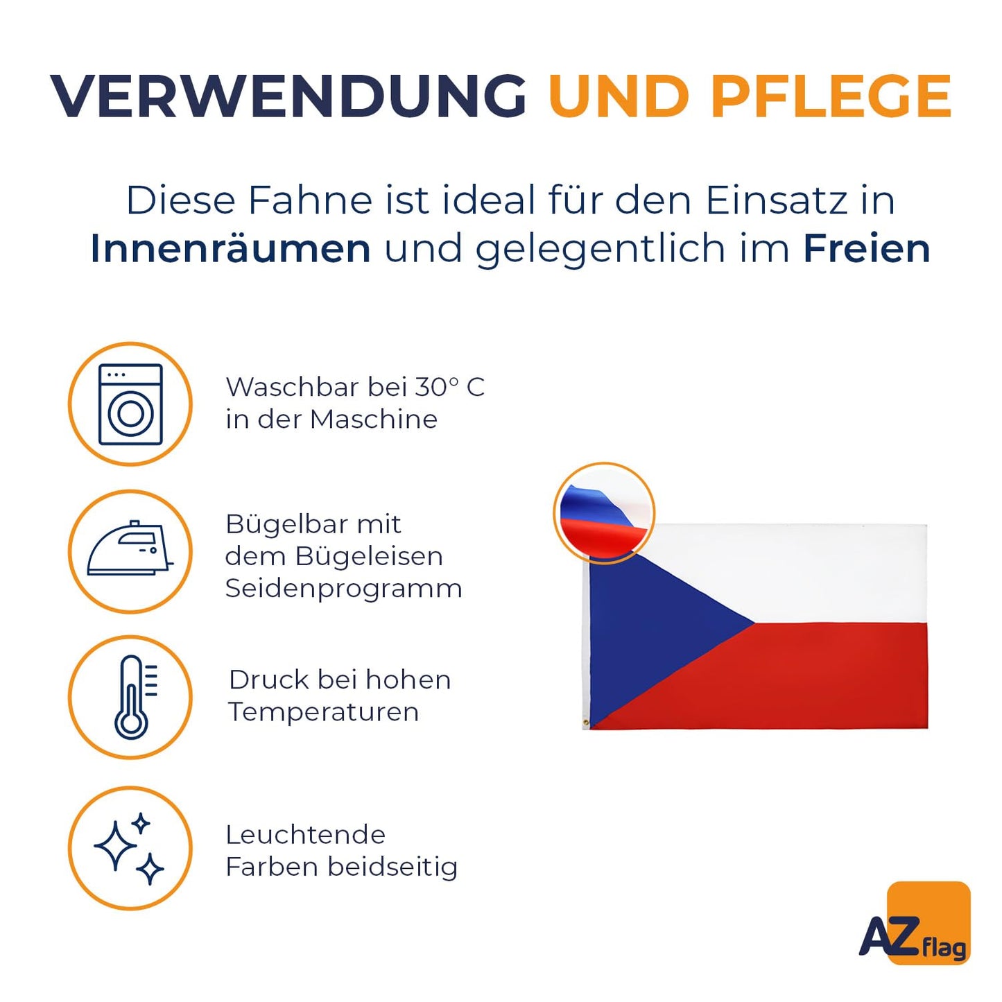 AZ FLAG - Czech Republic Flag - 250x150 cm - Large Czech Flag 100% Polyester with Brass Eyelets - 300g - K_170