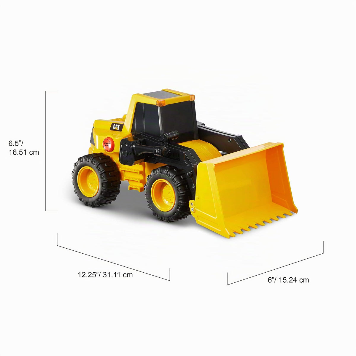 Caterpillar by Funrise 82267 Caterpillar, CAT Power Haulers Wheel Loader Construction Vehicle, Yellow Black, 30 x 16 x 20 cm