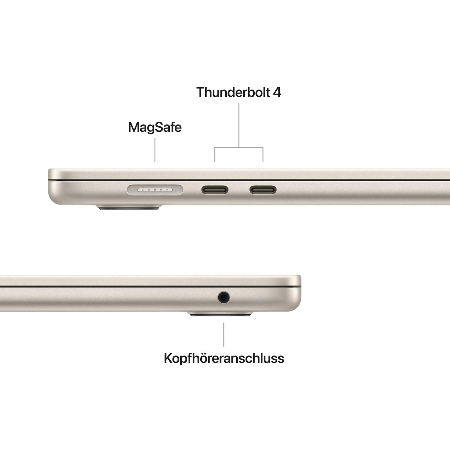 Apple 15.3" MacBook Air M5 chip with 10-core CPU and 10-core GPU: Liquid Retina Display, 16 GB shared RAM, 1 TB SSD, Touch ID, WLAN 7, Polarstern; with Apple 30W USB-C power adapter - MDVD4D/A