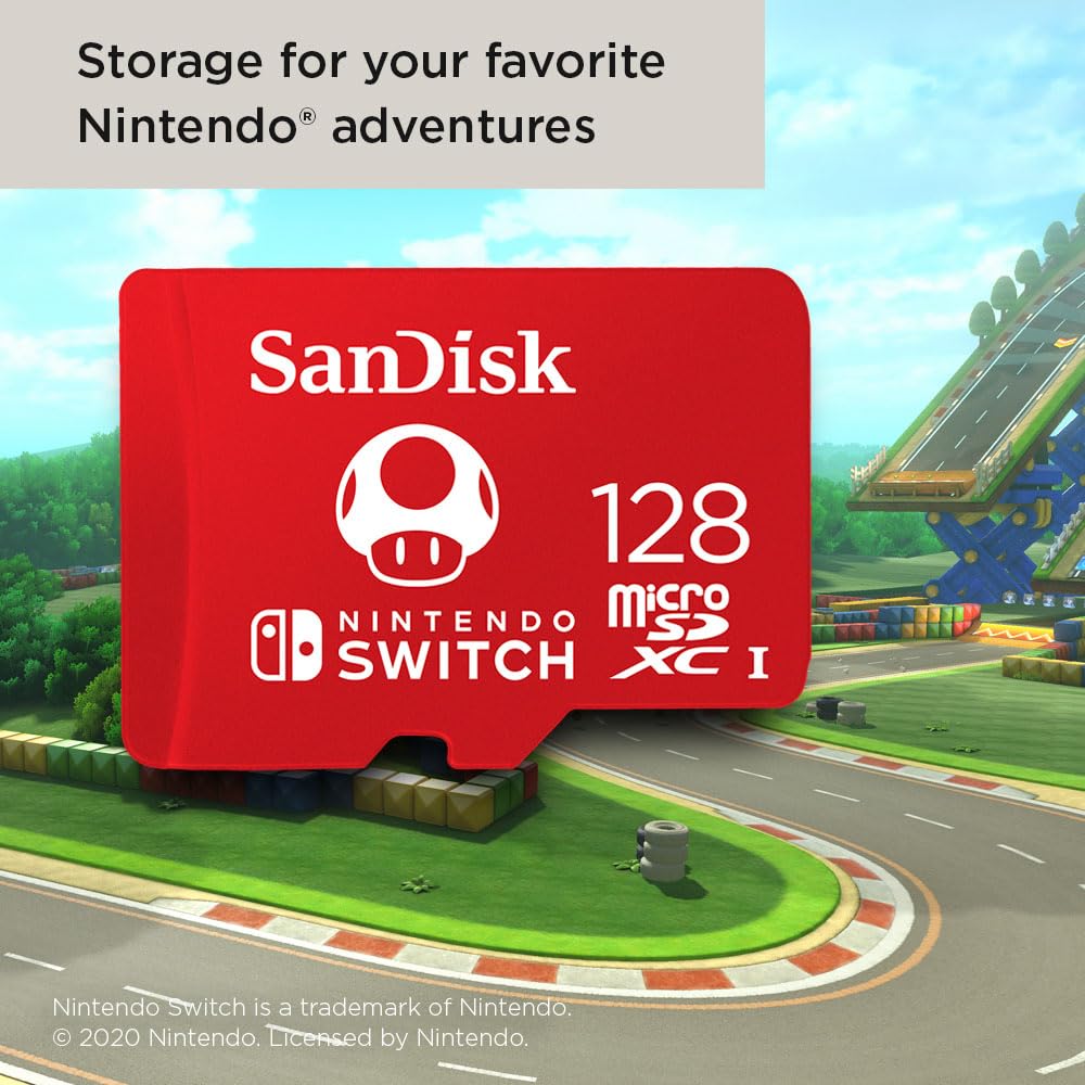 SanDisk microSDXC UHS-I Memory Card for Nintendo Switch - SDSQXAO-128G-GN6Z2