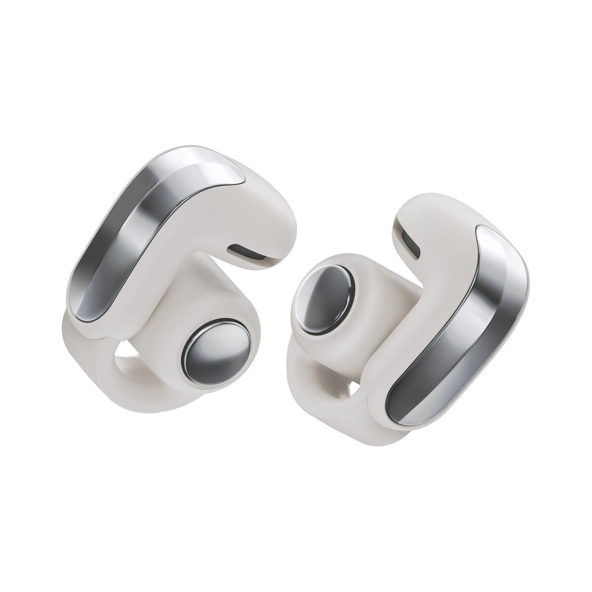 Bose Ultra Open Earbuds (2nd Gen.) – Open-ear, clip-on, wireless Bluetooth earbuds, 360-degree sound, wireless charging, up to 28 hours of playback, ideal for travel, school, and office, smoke white - 897806-0020