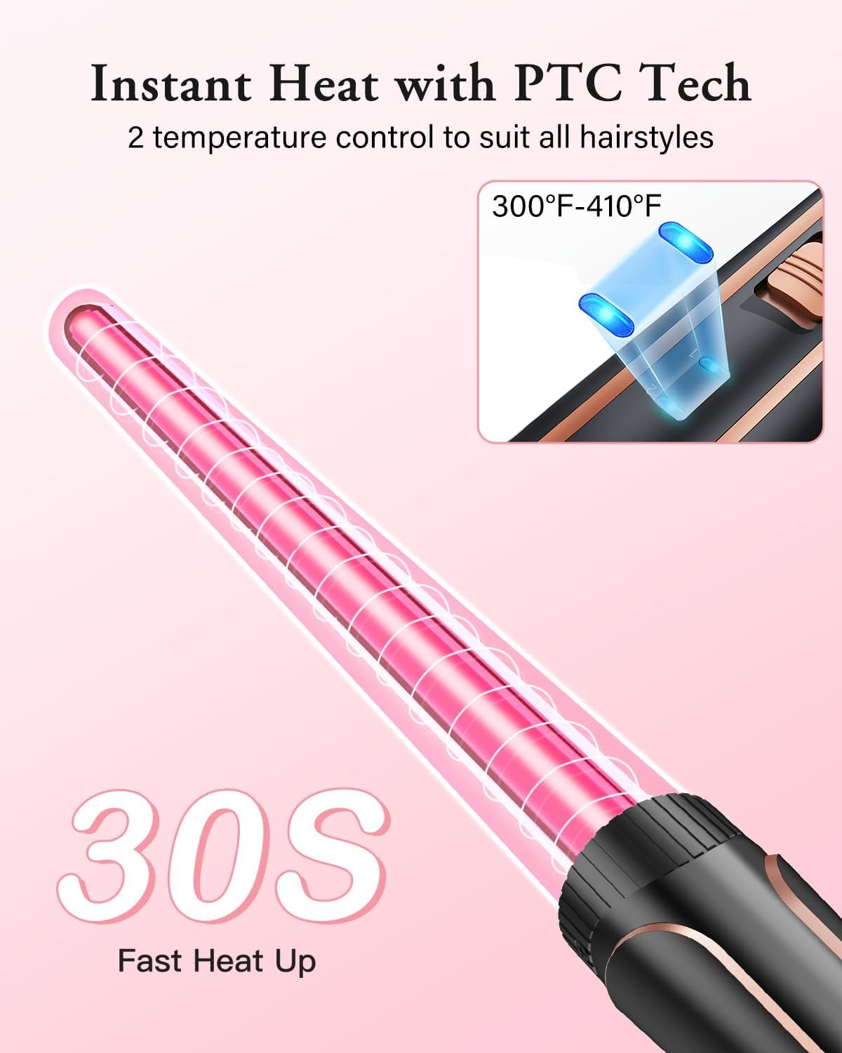 5 in 1 curling iron set, BESTOPE PRO 5 in 1 curling iron set with straightening iron with 3-fold hair curler for women, quickly heating curling iron for all hair types - MD-J18
