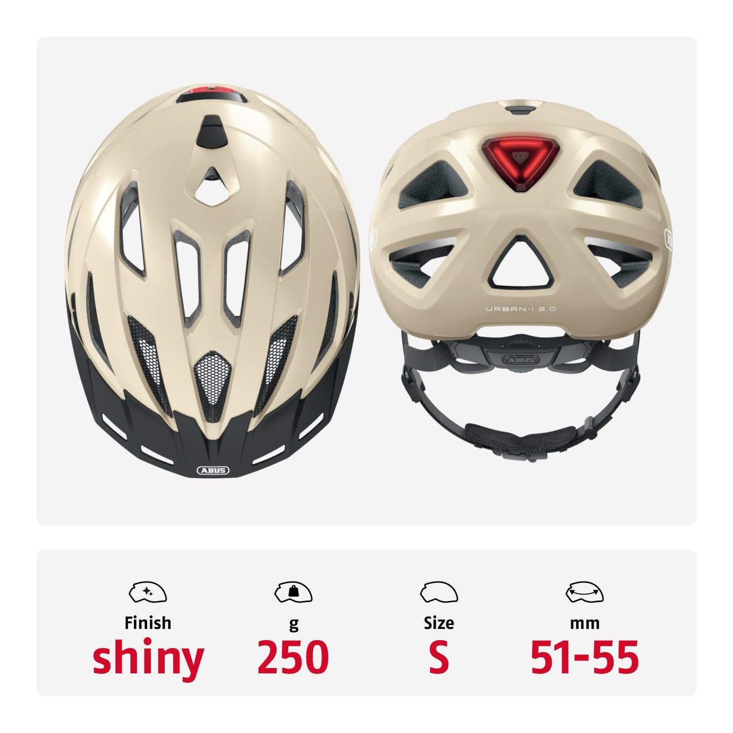 Abus helmet UrbanI 3.0 cannoli cream S 51 - 66717