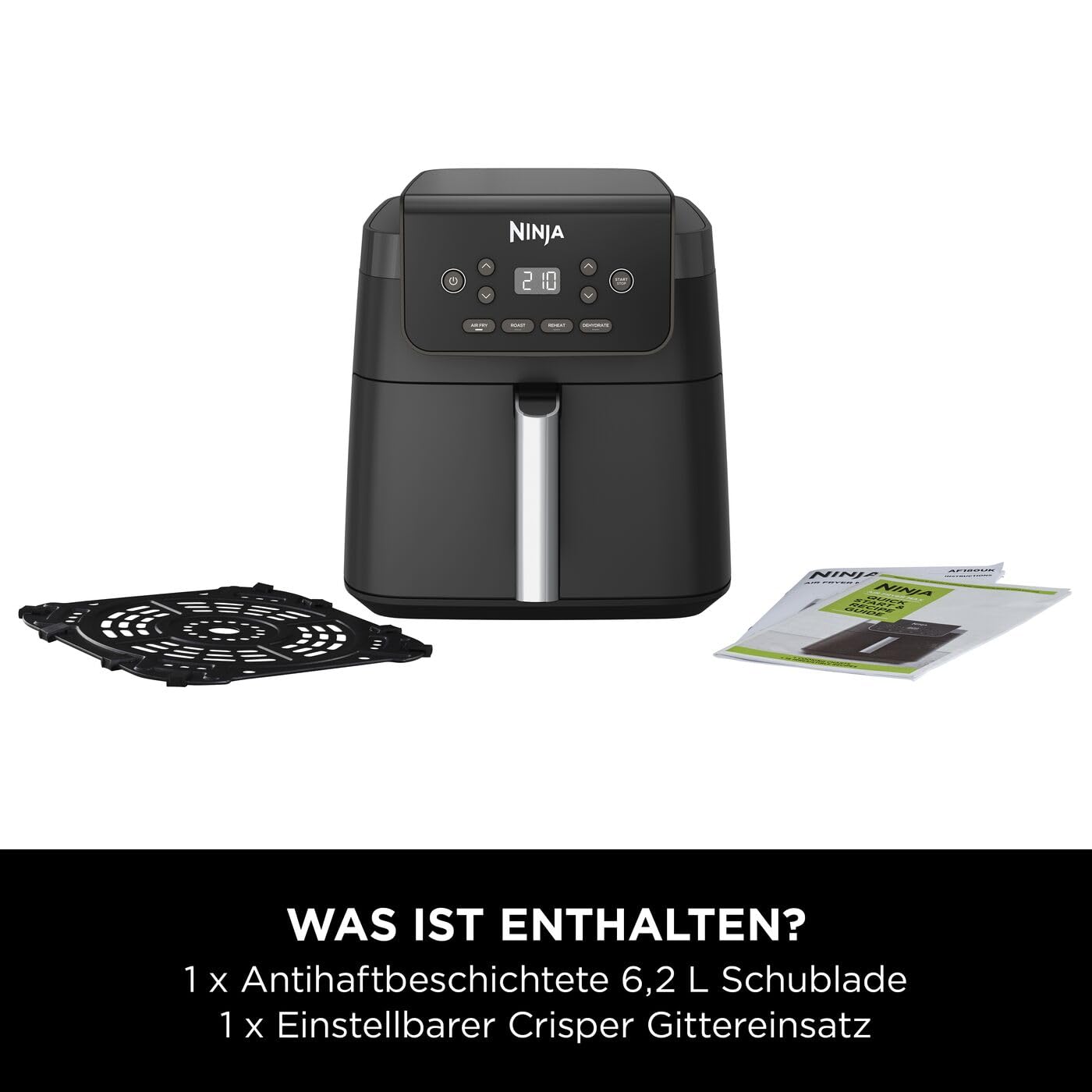 Ninja Air Fryer 6.2L Oil Free Large Square Drawer - AF170EU