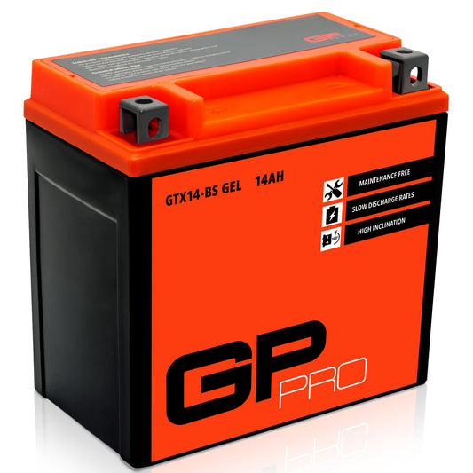 GP-PRO gel scooter battery GTX14-BS 12V 14Ah compatible with Piaggio Medley - GP-008
