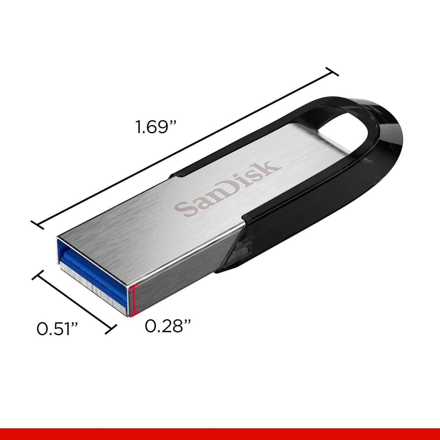 SanDisk Ultra Flair USB 3.0 Flash Drive 256GB (Durable and Elegant Metal Housing, Password Protection, 150MB/s Read) Black - SDCZ73-256G-G46