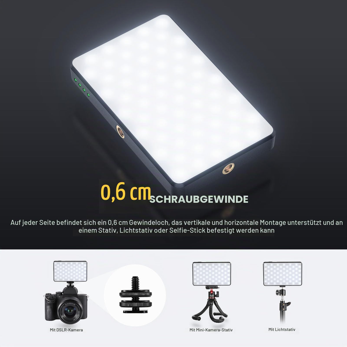 NEEWER Basics LED Hnady Selfie Light for iPhone Camera Laptop, BL120B