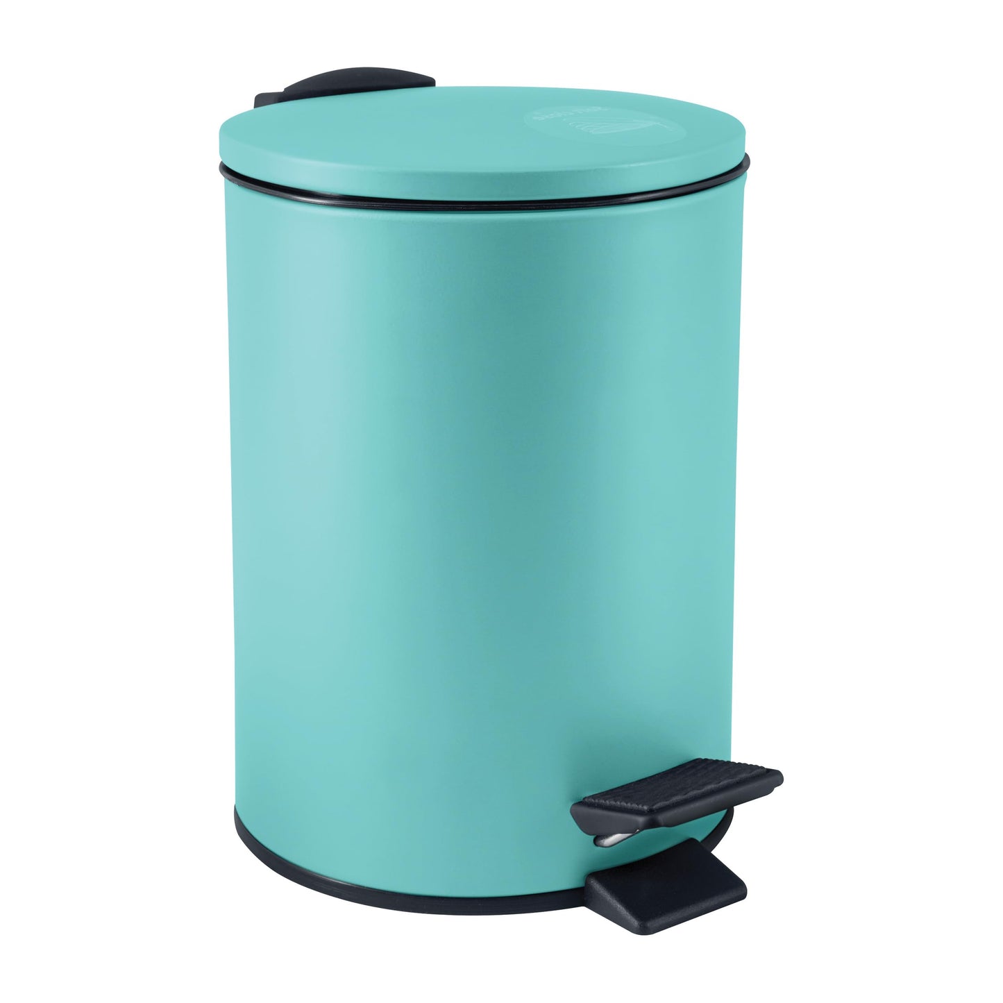 Spirella Adelar 3L pedal bin - Modern design - 16.8 x 16.8 x 25 cm - Color: Aqua - Odor-proof lid - Ideal for kitchen and bathroom - Durable material - 10.22679
