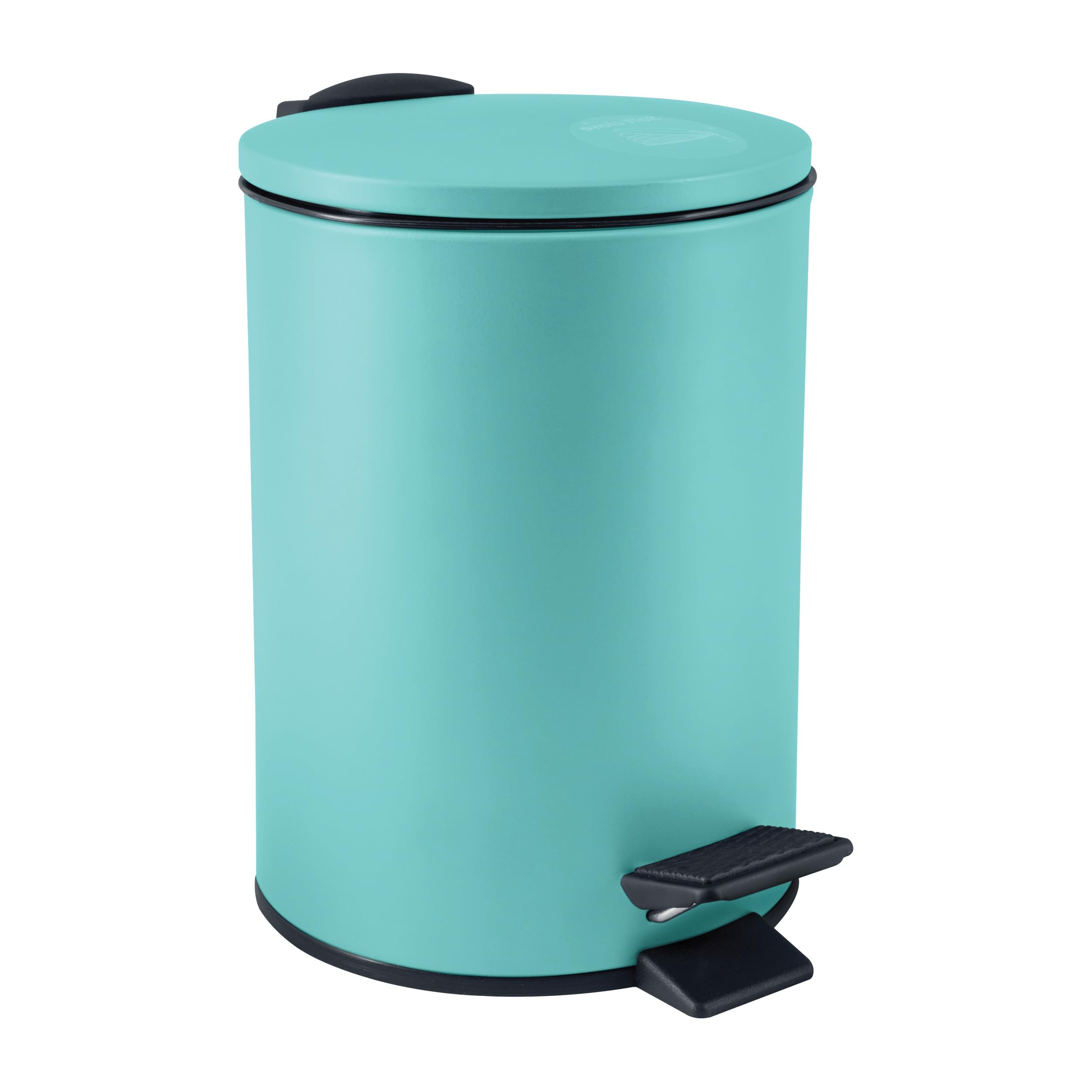 Coș de gunoi cu pedală Spirella Adelar 3L - Design modern - 16,8 x 16,8 x 25 cm - Culoare: Aqua - Capac anti-miros - Ideal pentru bucătărie și baie - Material durabil - 10.22679