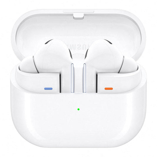 Samsung Galaxy Buds3 Pro Wireless Bluetooth Headphones, Active Noise Canceling (ANC), Adaptive Noise Cancellation, 360 Audio, In-Ear Headphones with Hi-Fi Sound, White, Incl. Anymode Clear Cover - F-R630NZWADBT