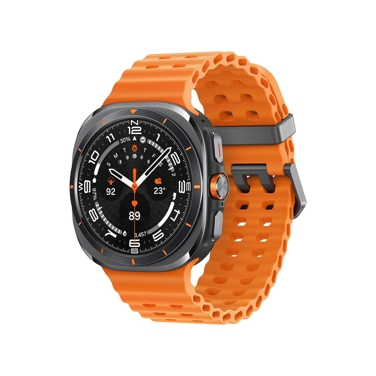Samsung Galaxy Watch Ultra (2025) Smartwatch with Galaxy AI, fitness watch, marine band, titanium case, quick button, dual GPS, 64 GB storage, 47 mm, LTE, Titanium Gray, 3 years manufacturer warranty. - SM-L705FZA2DBT