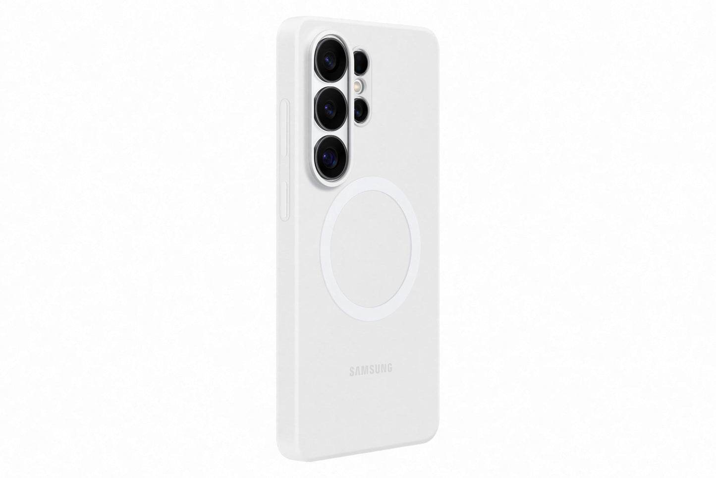 Samsung Silicone Magnet Smartphone Case EF-ES948, case for the Galaxy S26 Ultra, mobile phone case with magnetic ring for attaching accessories, silicone, protective case, shockproof, thin and non-slip, white - EF-ES948CWEGWW