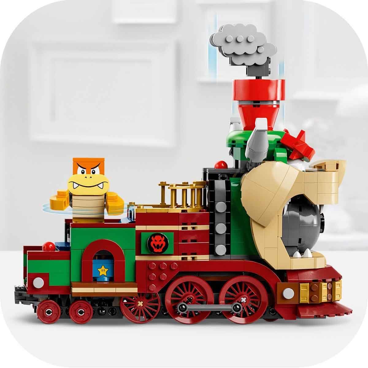 LEGO Super Mario The Bowser Express Train - Interactive toy with 2 stations & 6 figures, Hammer Brother, Boom Boom, 2 Goombas & 2 Paradots - Gift for boys & girls aged 9 and up - 71437
