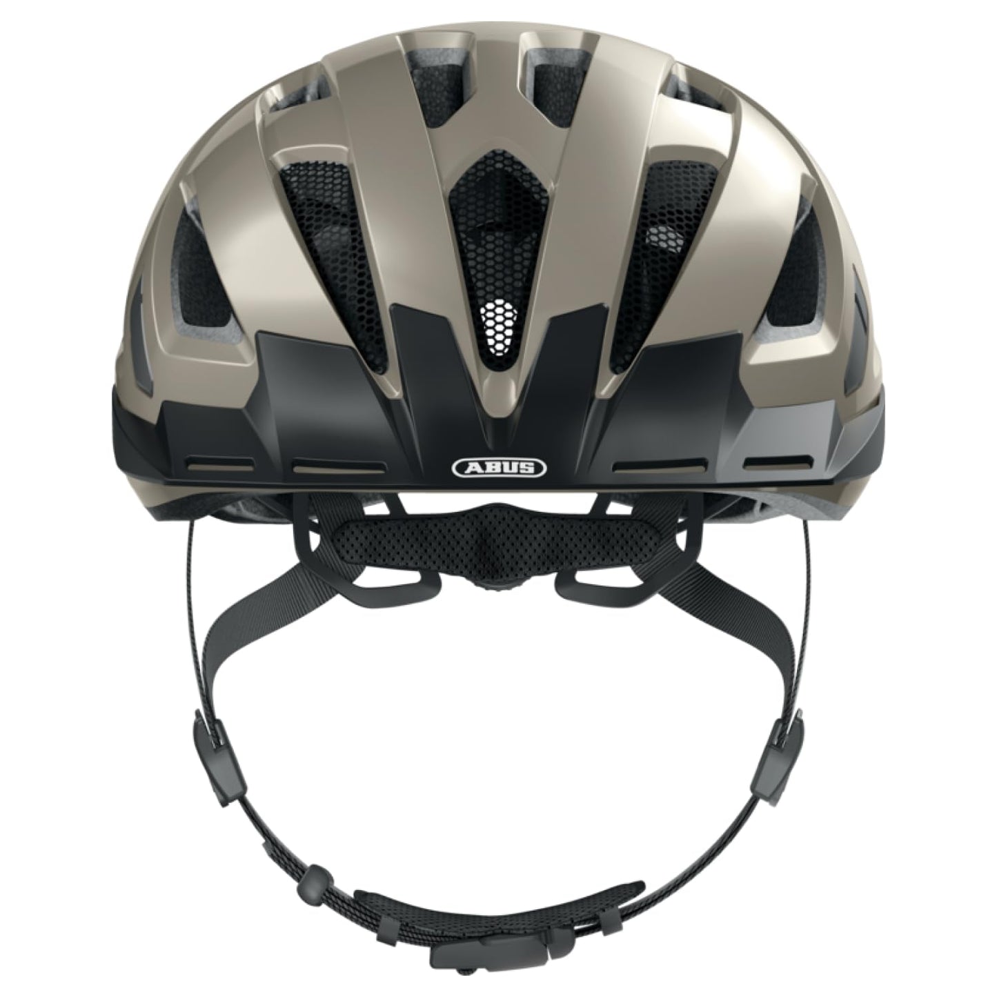 ABUS City Helmet Urban-I 3.0 - Bicycle Helmet with Rear Light, Peak and Magnetic Closure - for Men and Women - Glossy Gray, Size S, S (51-55 cm) - 66720