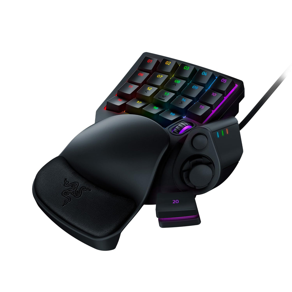 Razer Tartarus V2 - Tastatur de gaming (Gamepad cu taste mecha-membrană, 32 de taste programabile, thumbpad cu 8 direcții, suport pentru încheietura mâinii, Hypershift, iluminare RGB Chroma) Negru - RZ07-02270100-R3M1