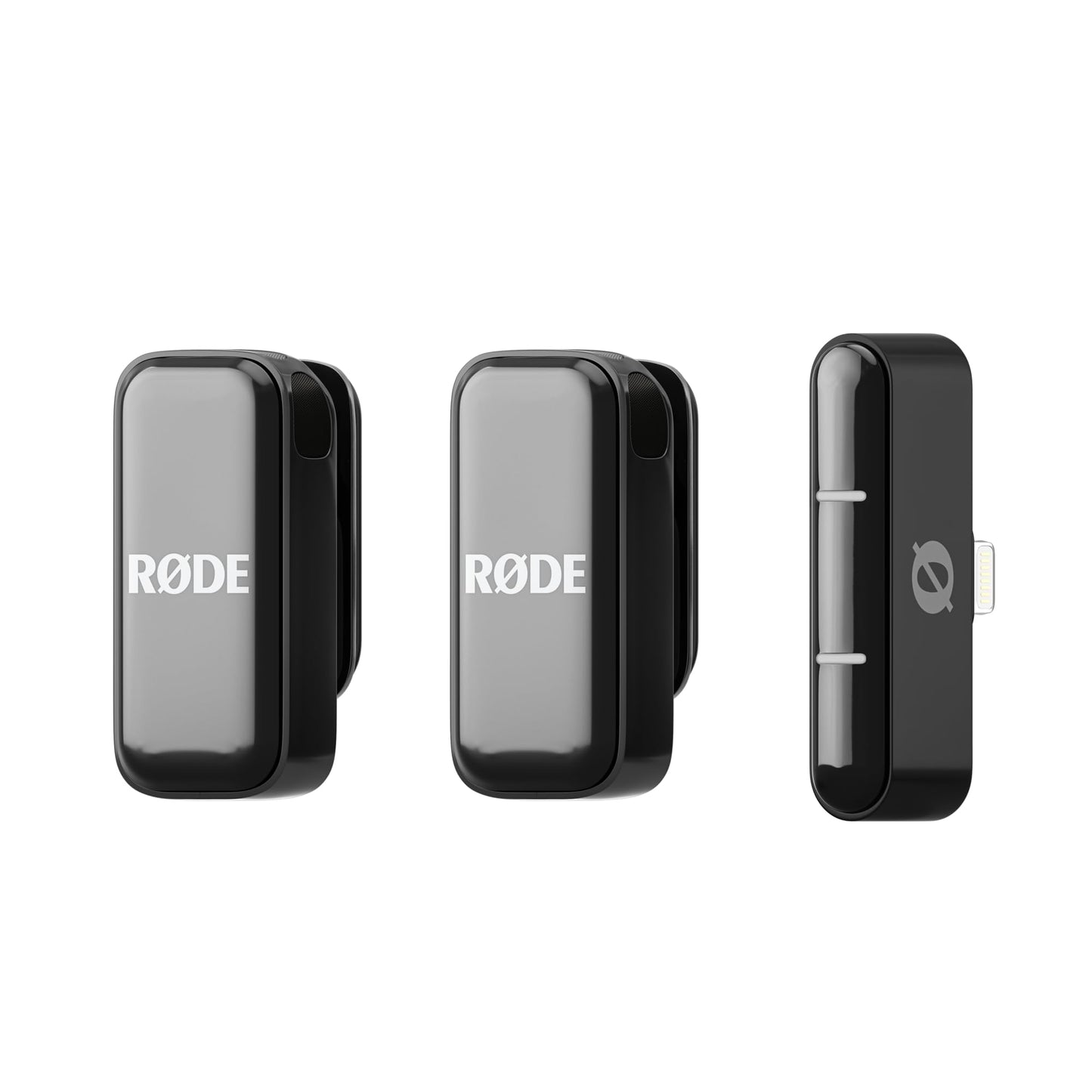 RØDE Wireless Micro - Compact wireless microphone, two microphones with charging case for content creation on the smartphone - Lightning, black - WIMICROL