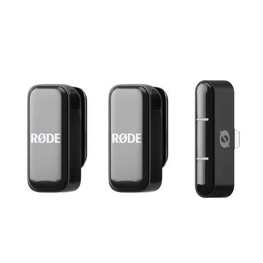 RØDE Wireless Micro - Compact wireless microphone, two microphones with charging case for content creation on the smartphone - Lightning, black - WIMICROL