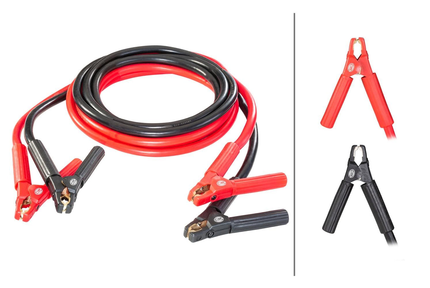 HELLA jumper cable - car jumper cable - 5.0 meters - starter cable for petrol and diesel engines - with carrying bag - 8KS 236 693-001