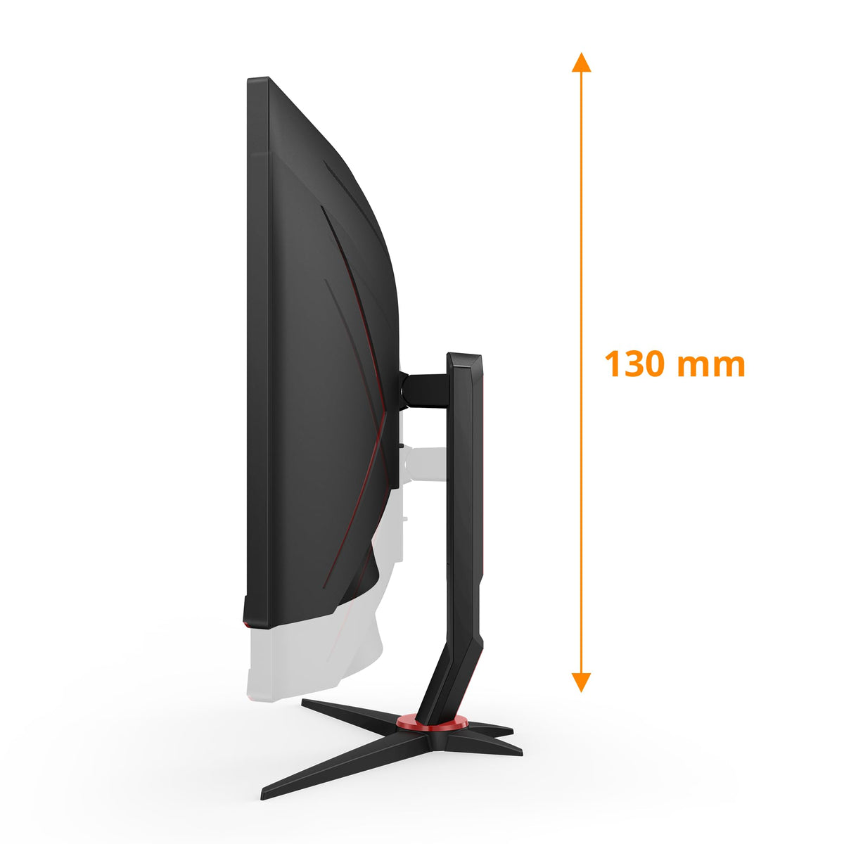AOC Gaming CU34G2XP - Monitor curbat WQHD de 34 inch, 180 Hz, FreeSync Premium, HDR400 (3440x1440, 1ms GtG, HDMI, DisplayPort, USB Hub) negru-roșu - CU34G2XP/BK