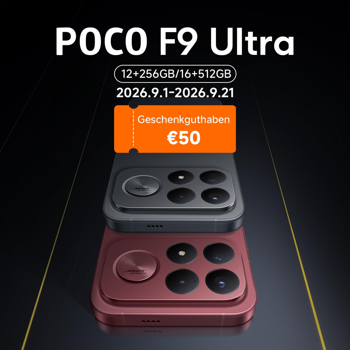 Poco F9 Ultra, Smartphone 12+256 GB, Negru, 8050mAh Akku, 100W Încărcare