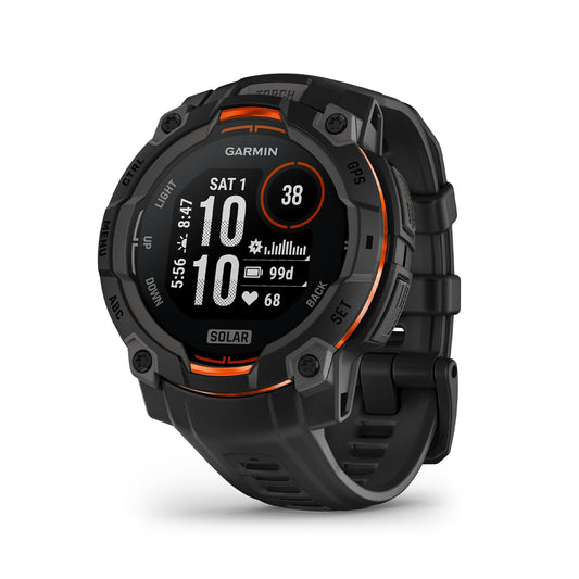 Garmin Instinct 3 45mm SOLAR - GPS multisport smartwatch, 0.9" display, up to 28 days battery life, 80+ sports apps, navigation function, smart features, LED flashlight, waterproof - 010-02934-00