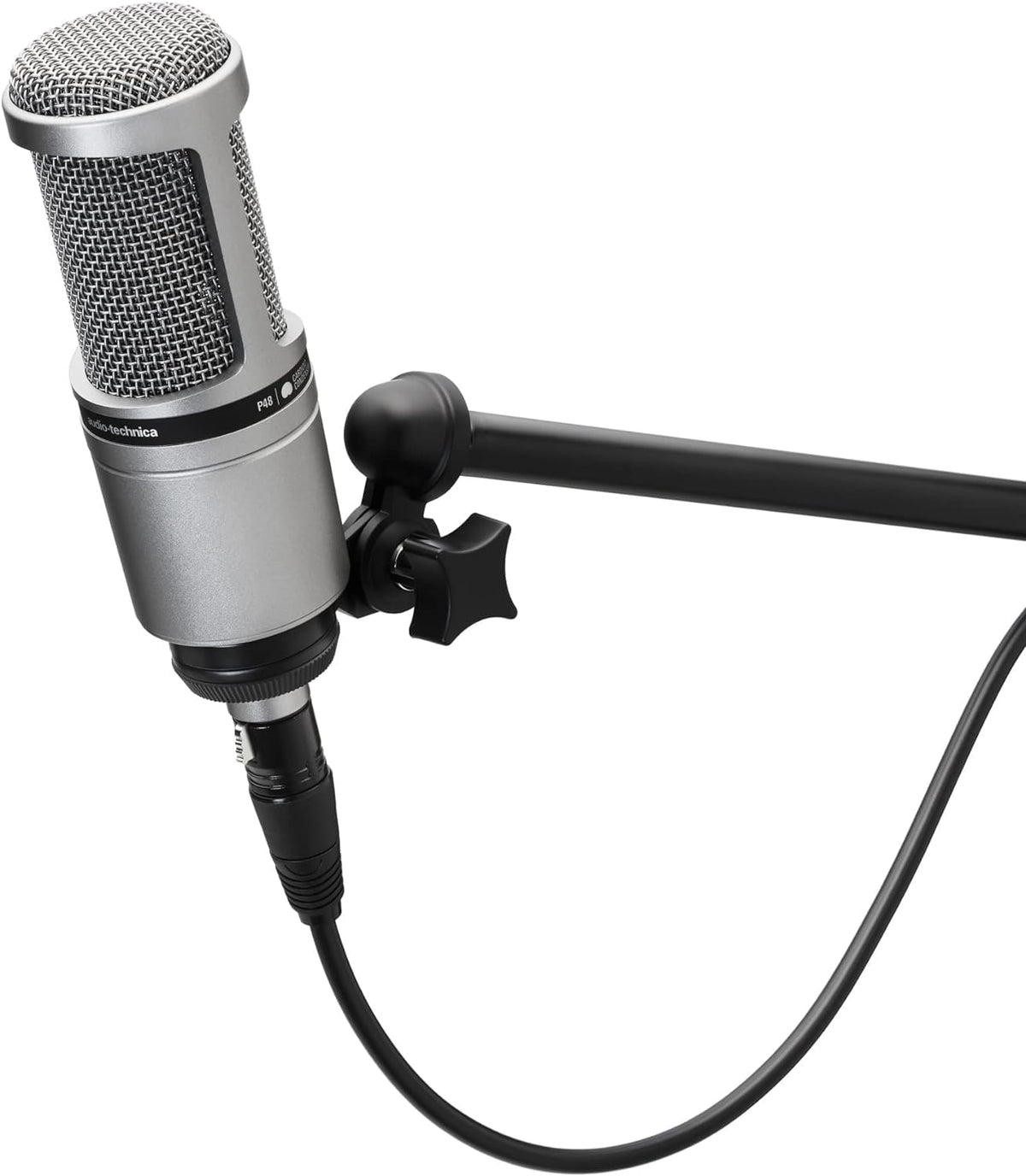 Microfonul cu condensator Audio-Technica AT2020 cu caracteristică cardioidă (conector XLR) este ideal pentru voiceover, podcasting, cântat sau înregistrări live instrumentale. Modelul AT2020GM are un finisaj metalic elegant.