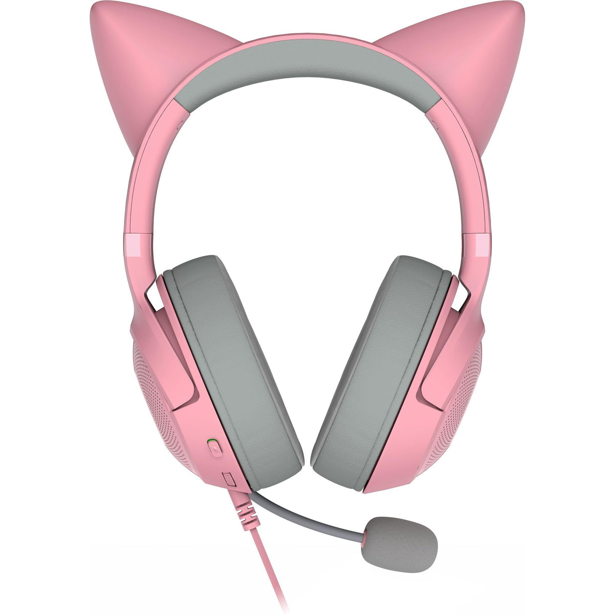 Razer Kraken Kitty V2 - Cască RGB cu fir cu urechi de pisică (Iluminare reactivă pentru streaming, microfon HyperClear, drivere Triforce de 40mm, sunet surround 7.1) Quartz - RZ04-04730200-R3M1