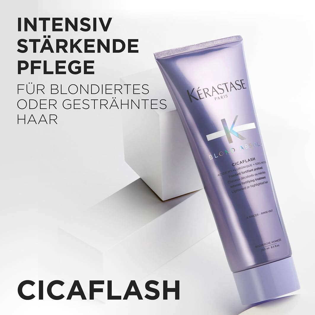 Kérastase Blond Absolu, conditioner for dry and bleached or highlighted hair, against hair breakage and split ends, with hyaluronic acid, Cicaflash conditioner, 250 ml - 3474636692361