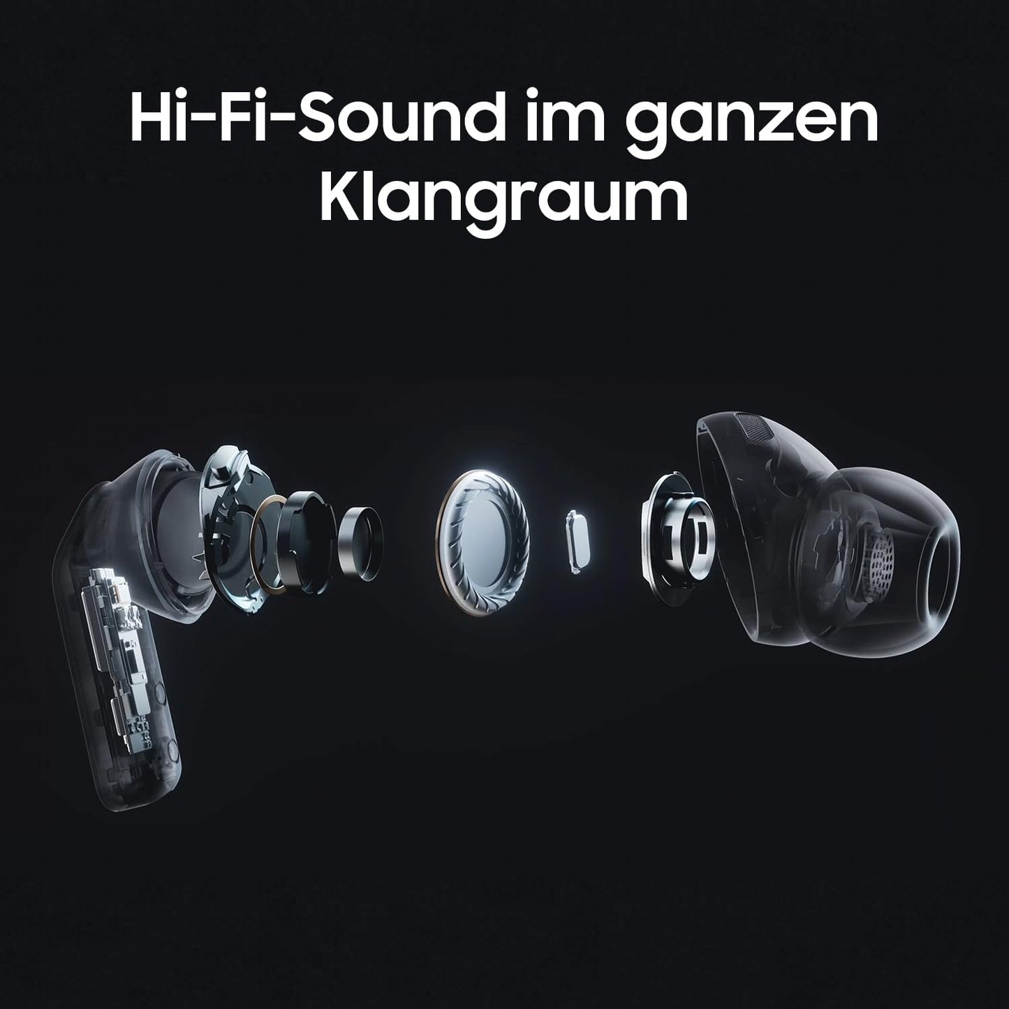 Samsung Galaxy Buds4 Pro, Hi-Fi wireless Bluetooth headphones, 2-way speakers, noise cancellation via Adaptive Noise Canceling, in-ear earphones, 360 audio, AI agent with voice control, white - SM-R640