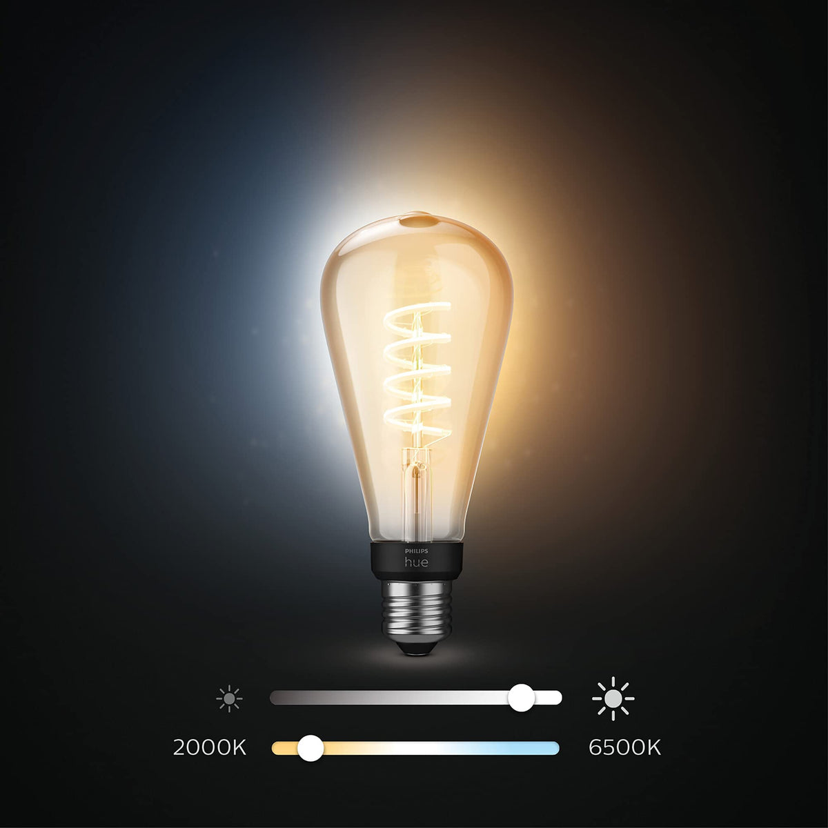 Philips Hue E27 Filament Large Edison Lamp - 929002477901