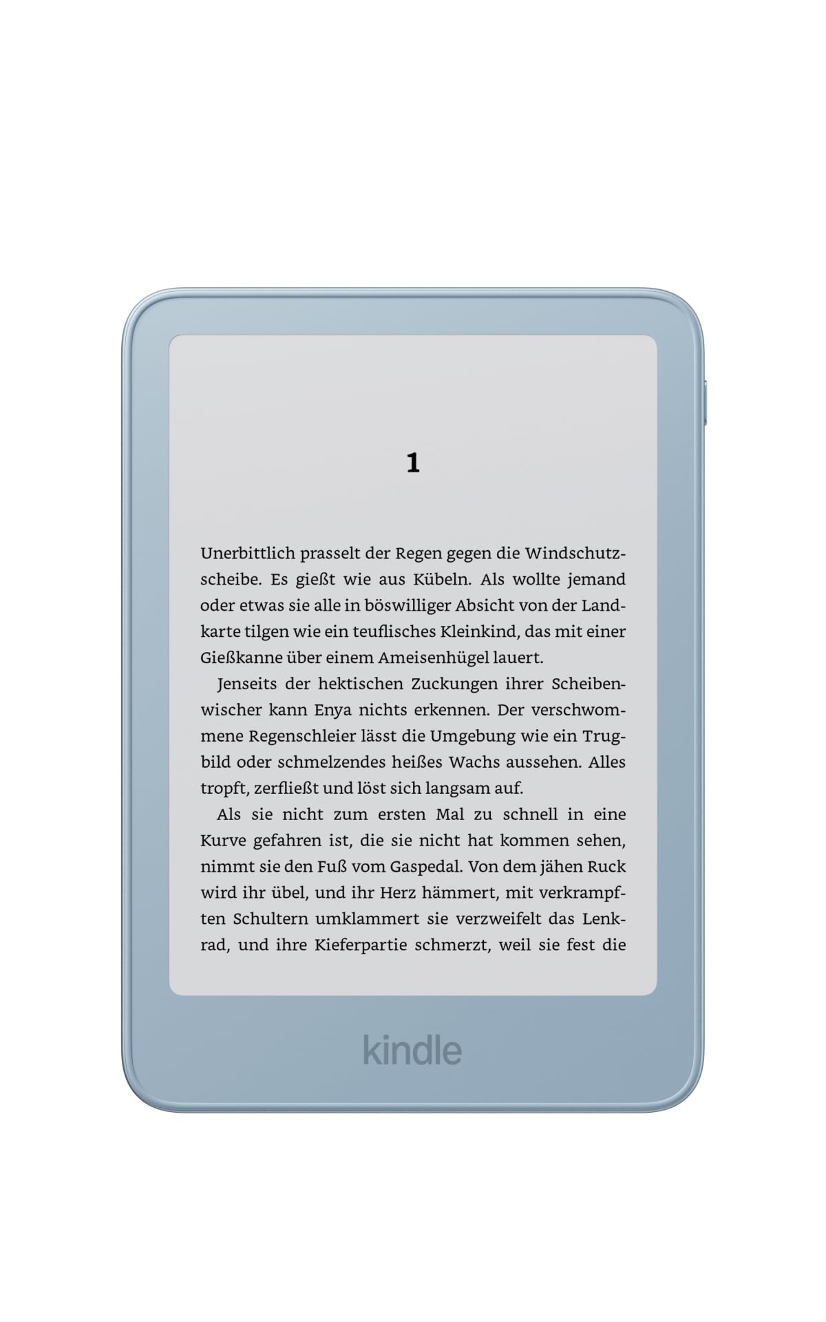 Amazon Kindle 32 GB (latest generation), thinner, new aluminum design, 6-inch display, ad-free - Alpine Blue Aluminum - LP38MA