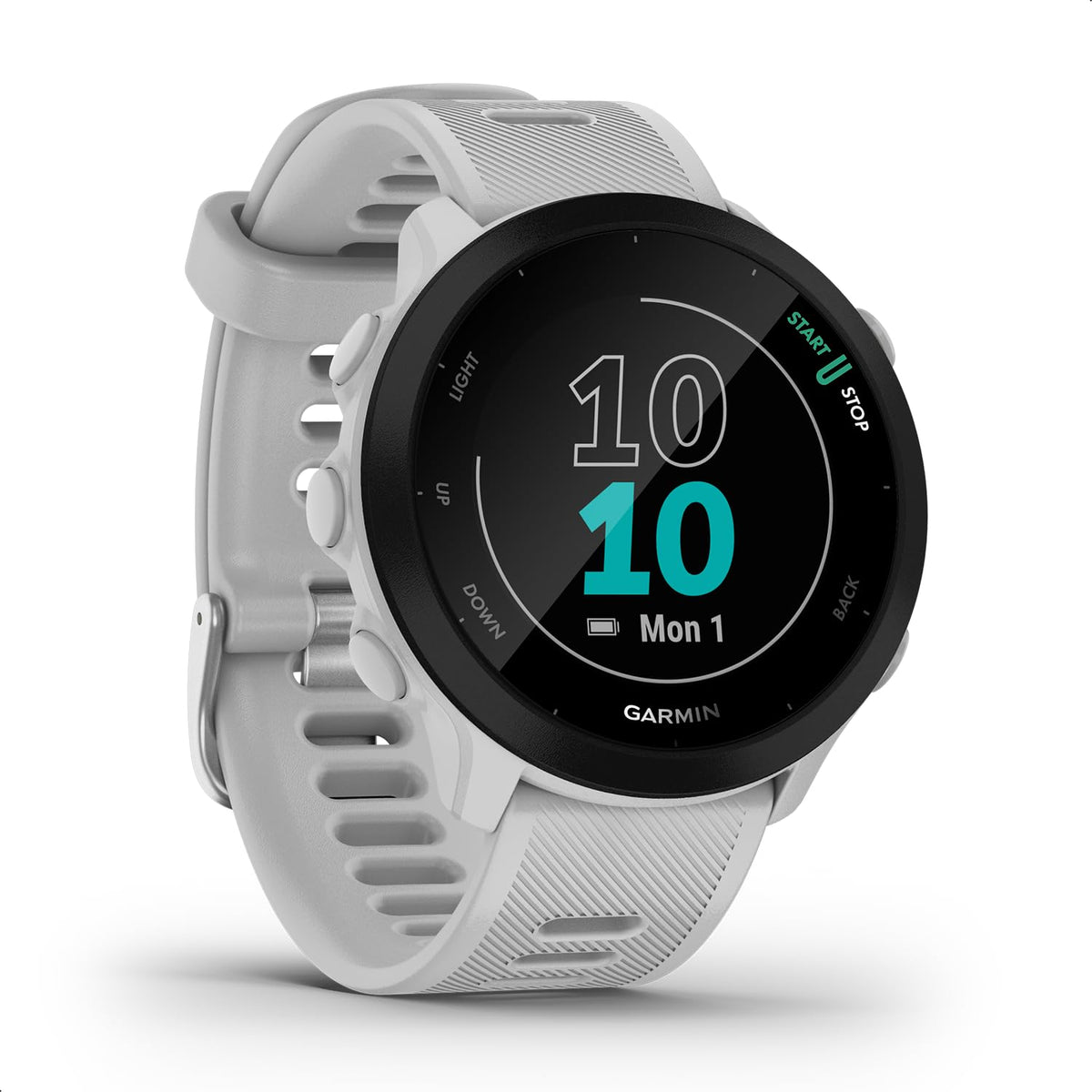 Garmin Forerunner 55, 42 mm, GPS-Laufuhr, Steinweiss/Schwarz - 010-02562