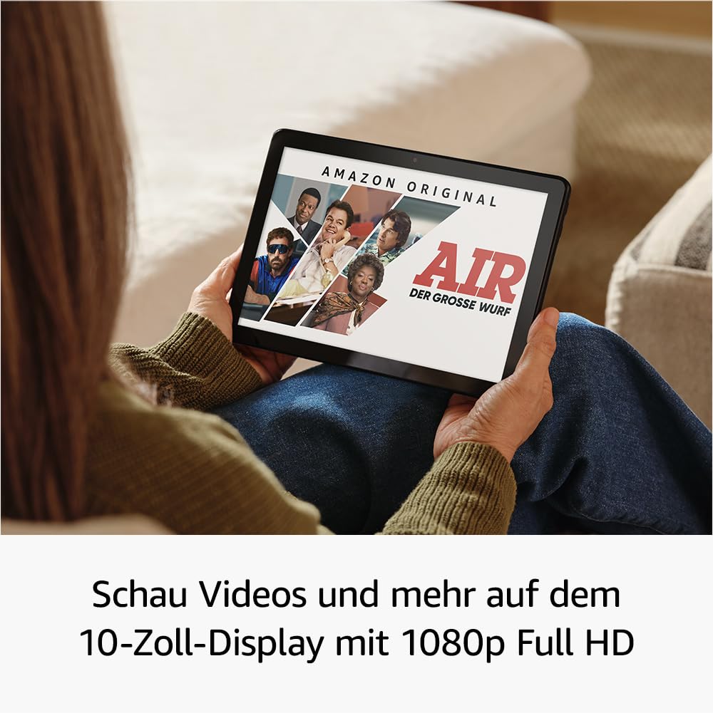 Certified and refurbished Fire HD 10 tablet 2023, brilliant 10.1-inch full HD display, octa-core processor, 3 GB RAM, up to 13h battery life, 32 GB, blue, with advertising - TG425K