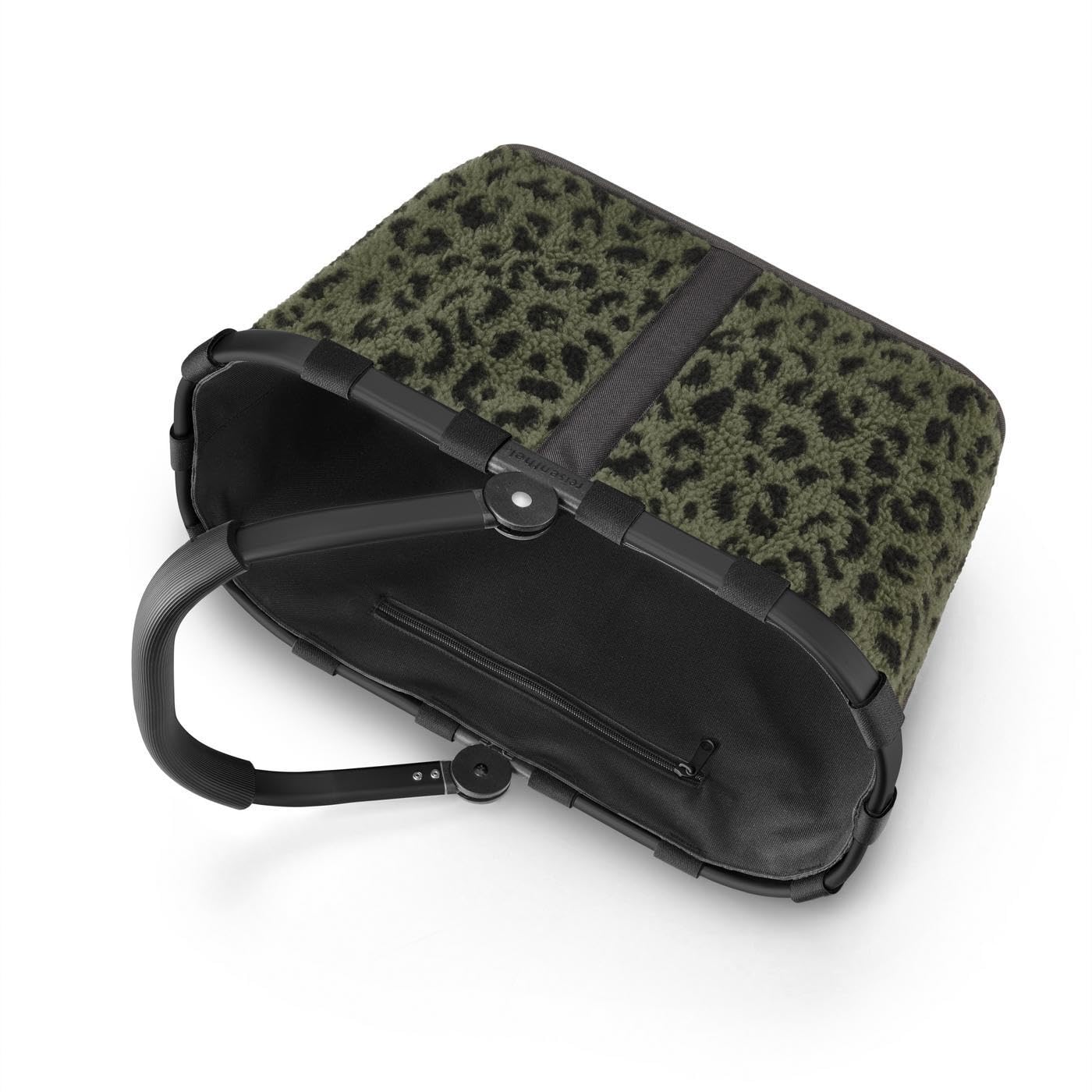 reisenthel carrybag teddy leo olive – Stable shopping basket with lots of storage space and practical inner pocket – Elegant and water-repellent design - BK5055