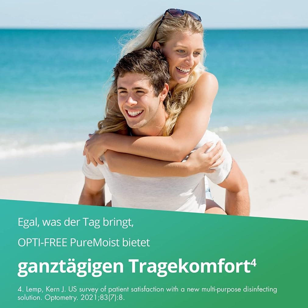Opti-Free PureMoist Soluție pentru îngrijirea lentilelor de contact | 2 x 300 ml + 90 ml - 102018210